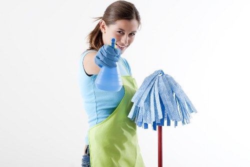 Professional team performing house clearance